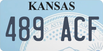 KS license plate 489ACF