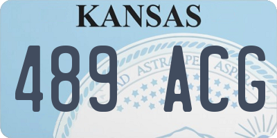 KS license plate 489ACG