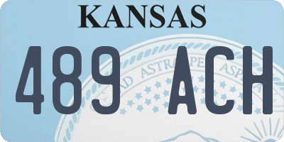 KS license plate 489ACH