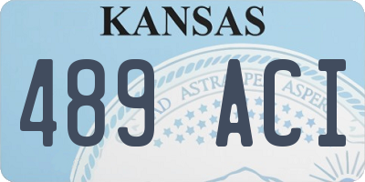 KS license plate 489ACI