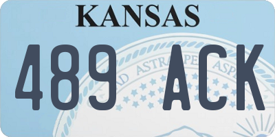 KS license plate 489ACK
