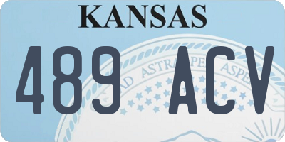 KS license plate 489ACV