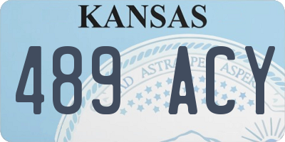 KS license plate 489ACY