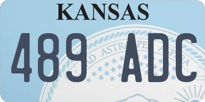 KS license plate 489ADC