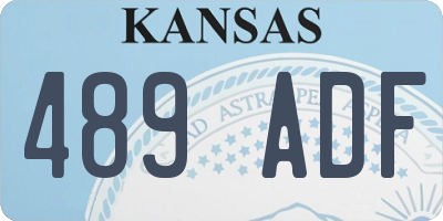 KS license plate 489ADF