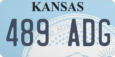KS license plate 489ADG