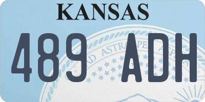 KS license plate 489ADH