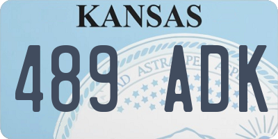 KS license plate 489ADK