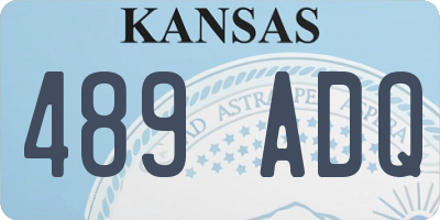 KS license plate 489ADQ