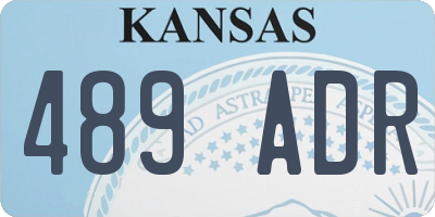 KS license plate 489ADR