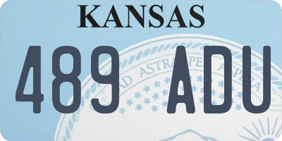 KS license plate 489ADU
