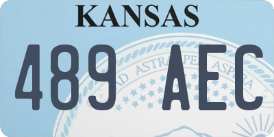 KS license plate 489AEC