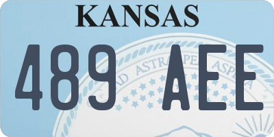 KS license plate 489AEE