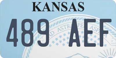 KS license plate 489AEF