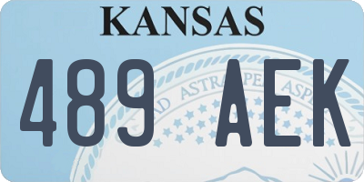 KS license plate 489AEK