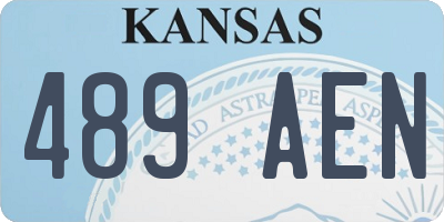 KS license plate 489AEN