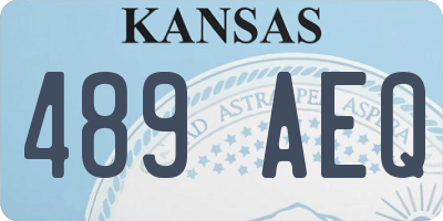 KS license plate 489AEQ