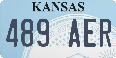 KS license plate 489AER