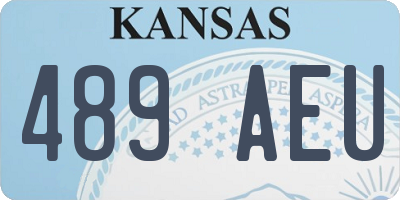KS license plate 489AEU