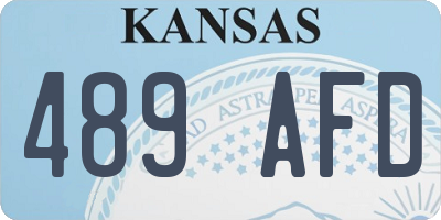 KS license plate 489AFD