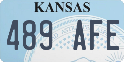 KS license plate 489AFE