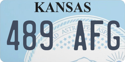 KS license plate 489AFG