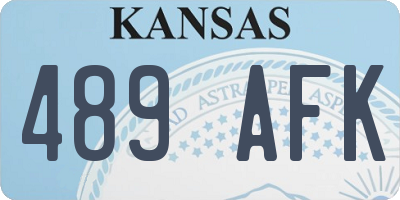 KS license plate 489AFK