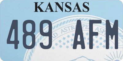 KS license plate 489AFM
