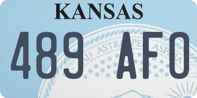 KS license plate 489AFO
