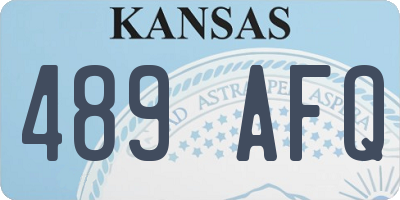 KS license plate 489AFQ