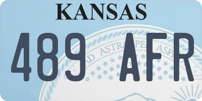 KS license plate 489AFR