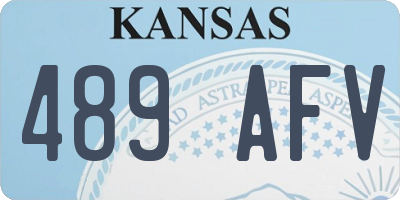 KS license plate 489AFV