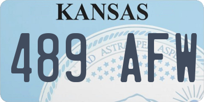 KS license plate 489AFW