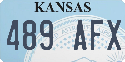 KS license plate 489AFX