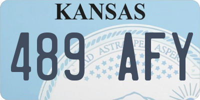 KS license plate 489AFY