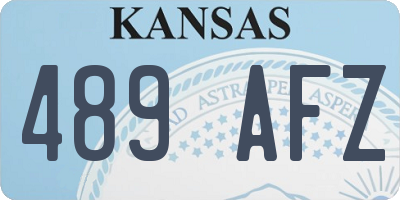 KS license plate 489AFZ