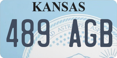 KS license plate 489AGB