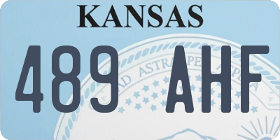 KS license plate 489AHF