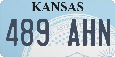 KS license plate 489AHN