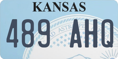KS license plate 489AHQ