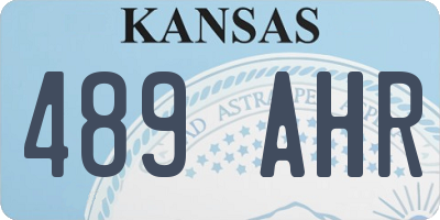 KS license plate 489AHR