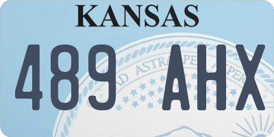 KS license plate 489AHX