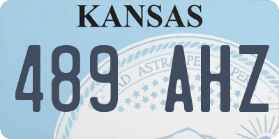KS license plate 489AHZ