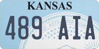 KS license plate 489AIA