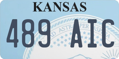 KS license plate 489AIC