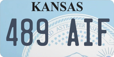 KS license plate 489AIF