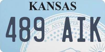 KS license plate 489AIK