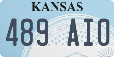 KS license plate 489AIO