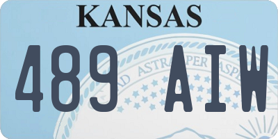 KS license plate 489AIW