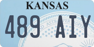 KS license plate 489AIY